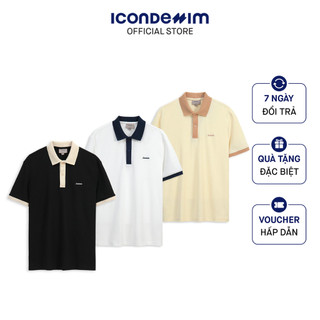 Áo polo nam icondenim regular color scheme collar plid0109