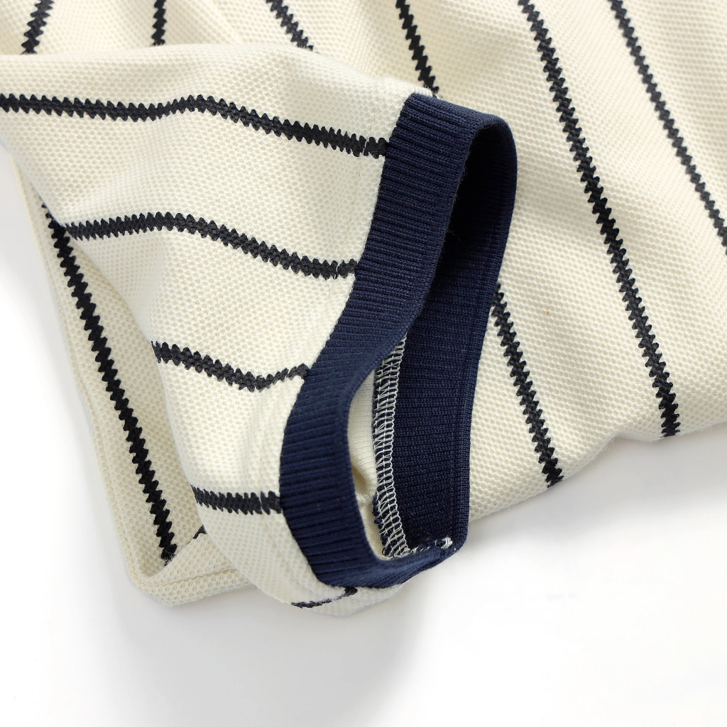 Áo Polo Integrated Logo ICONDENIM On Vertical Stripes PLID0107