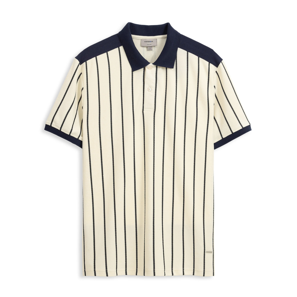 Áo Polo Integrated Logo ICONDENIM On Vertical Stripes PLID0107