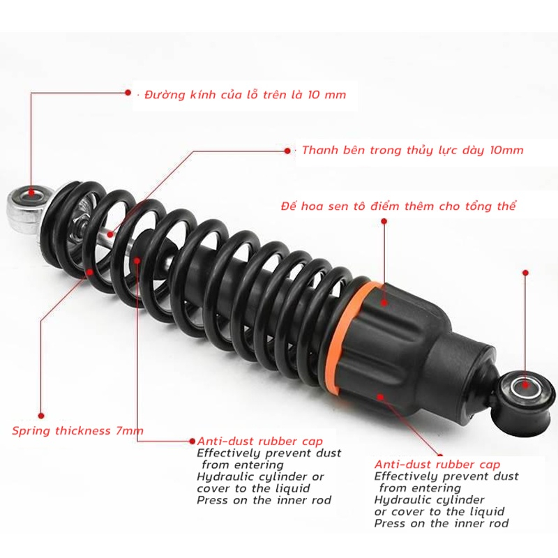 Phuộc sau wave dream - phuộc nai phù hợp nhiều dòng xe wave rs s110 wave a