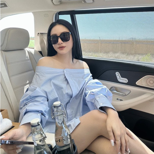 Áo sơ mi nữ áo kiểu trễ vai tay bồng tiểu thư chất thô đẹp xinh xắn bánh bèo PANOSI - A822