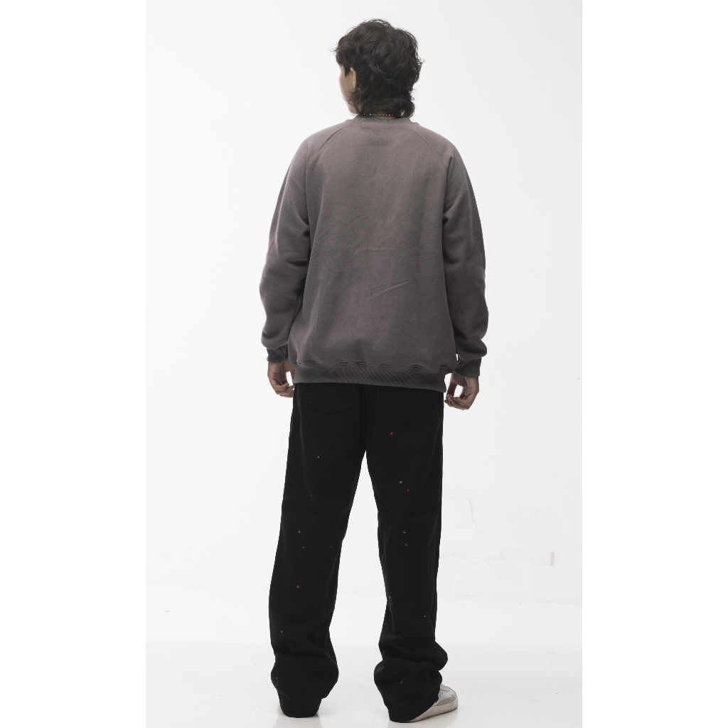 Áo Sweater nam nữ DUSTY STUDIO chất liệu nỉ bông không xù, dày dặn logo in nhung chắc chắn