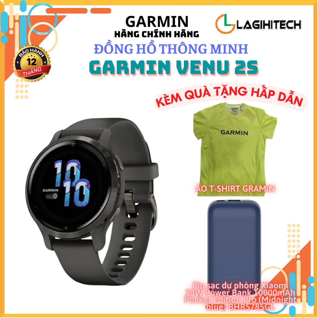 *LAGIHITECH* Đồng hồ thông minh Garmin Venu 2 Plus / Venu 2S / Venu 3 / Venu 3S - Hàng Chính Hãng FPT, Bảo Hành 12 Tháng