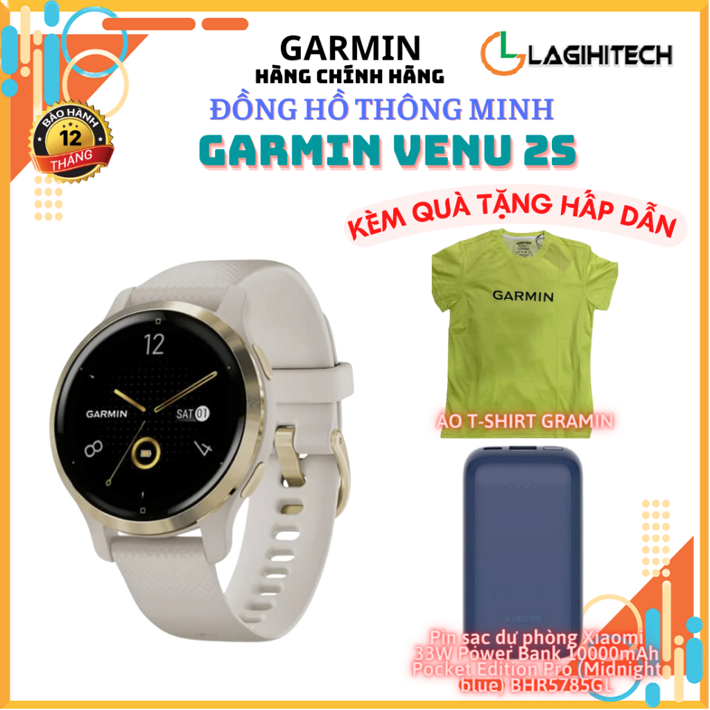 *LAGIHITECH* Đồng hồ thông minh Garmin Venu 2 Plus / Venu 2S / Venu 3 / Venu 3S - Hàng Chính Hãng FPT, Bảo Hành 12 Tháng
