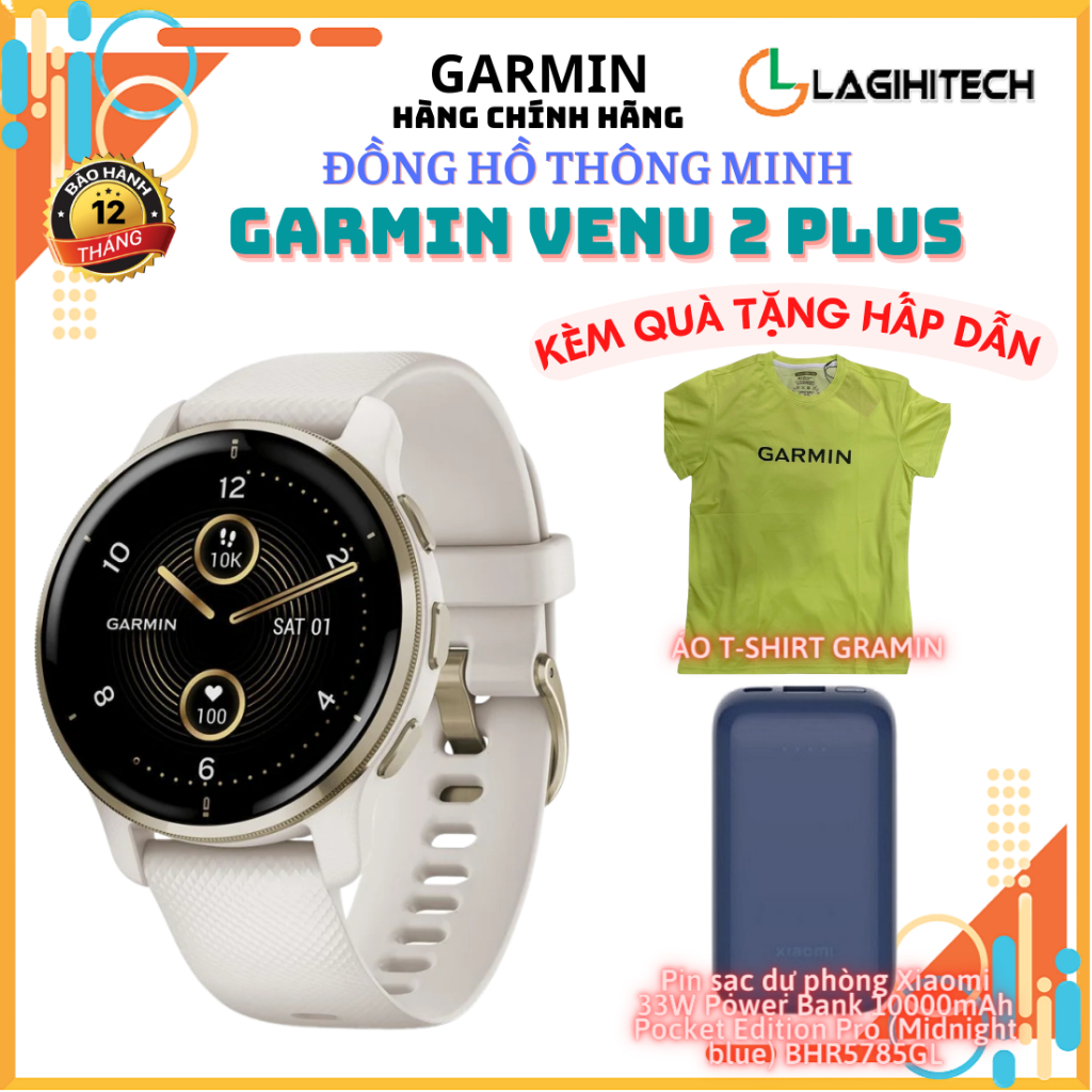 *LAGIHITECH* Đồng hồ thông minh Garmin Venu 2 Plus / Venu 2S / Venu 3 / Venu 3S - Hàng Chính Hãng FPT, Bảo Hành 12 Tháng