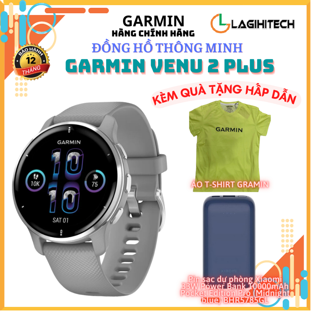 *LAGIHITECH* Đồng hồ thông minh Garmin Venu 2 Plus / Venu 2S / Venu 3 / Venu 3S - Hàng Chính Hãng FPT, Bảo Hành 12 Tháng