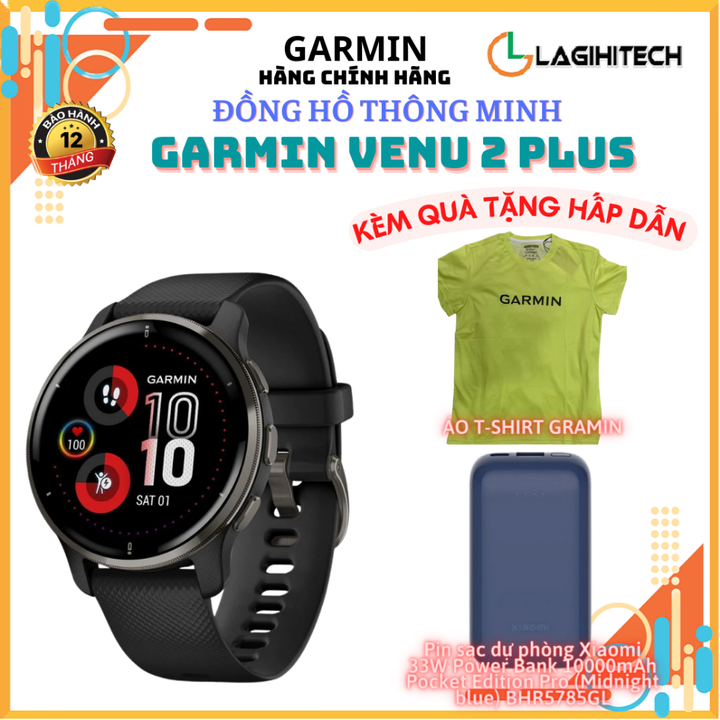 *LAGIHITECH* Đồng hồ thông minh Garmin Venu 2 Plus / Venu 2S / Venu 3 / Venu 3S - Hàng Chính Hãng FPT, Bảo Hành 12 Tháng