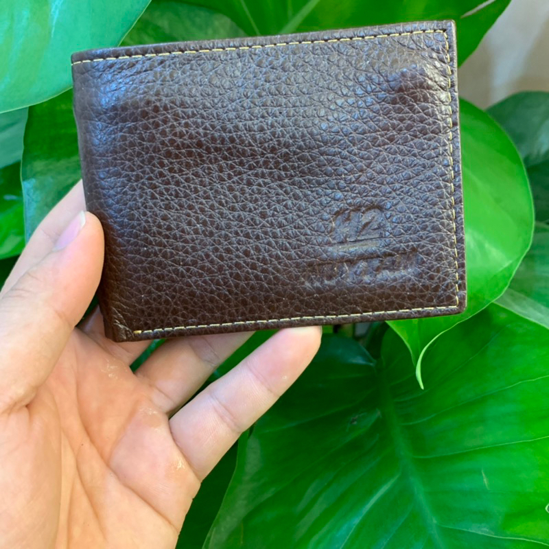 Ví nam mini da bò dáng ngang, ví mini nam cao cấp da bò thật nhỏ gọn tiện lợi kích thước 10,5cm x 8,5cm