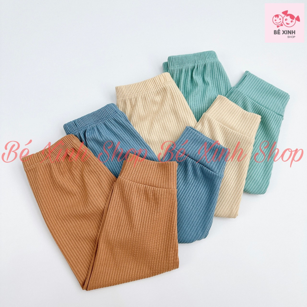 . Thu đông Bộ dài tay cho bé trai bé gái 6-21kg  Quần áo đồ ngủ dài tay Bộ len tăm cho bé trai gái Cừu Poodle