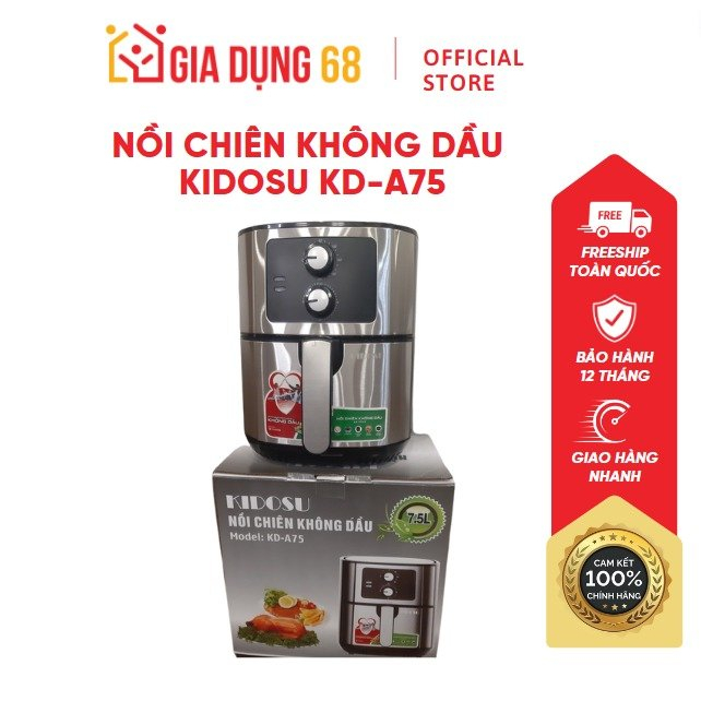 [THANH LÝ] Nồi chiên không dầu Kidosu 7,5 lit KD-A75- trưng bày mới 99%