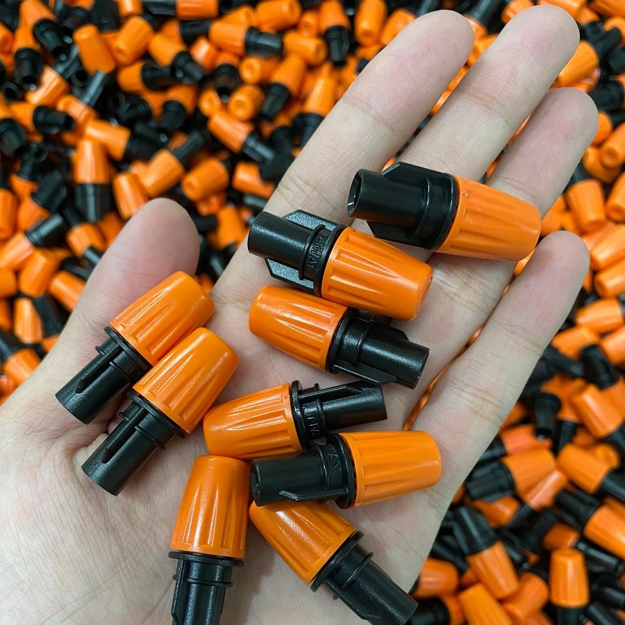 Béc phun sương 1 hướng đầu cam kèm nối nhanh T 8mm - Béc tưới lan...