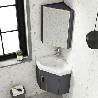 Tủ chậu treo góc mini 38x38cm