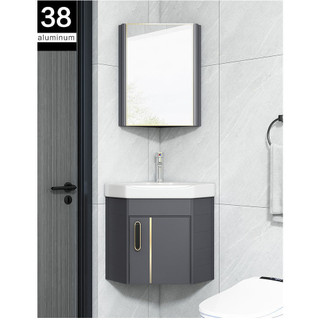 Tủ chậu treo góc mini 38x38cm