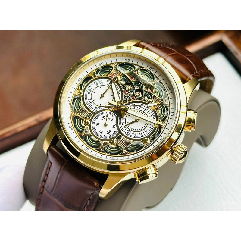 Đồng hồ nam dây da Heritor Automatic HERHS2703