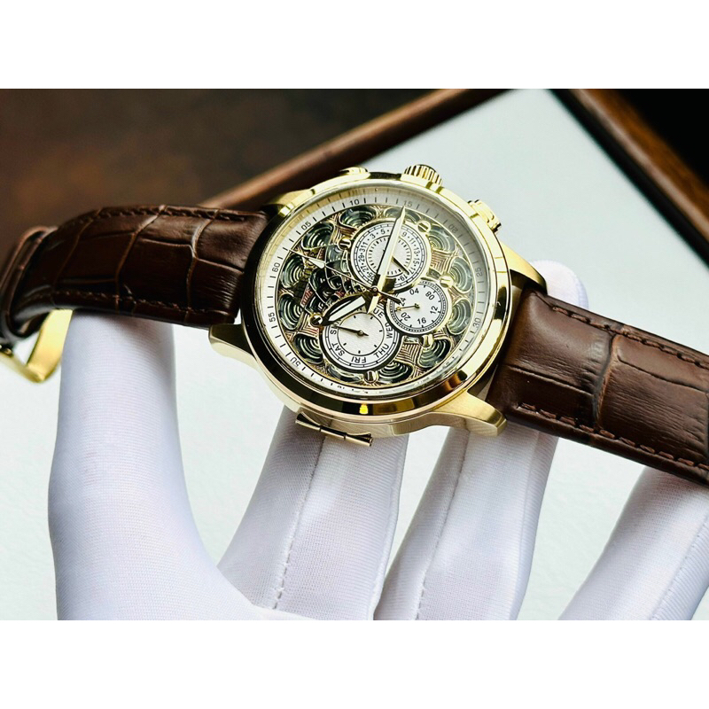 Đồng hồ nam dây da Heritor Automatic HERHS2703