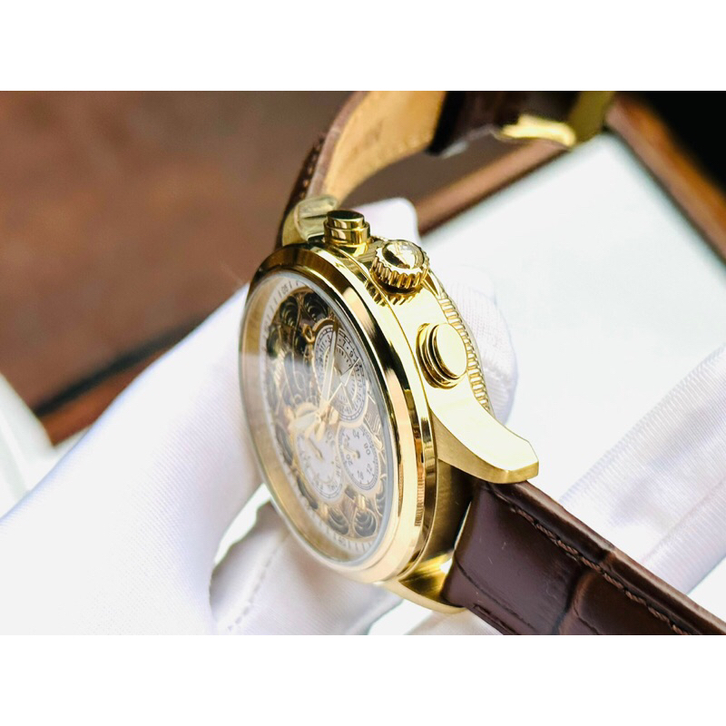 Đồng hồ nam dây da Heritor Automatic HERHS2703