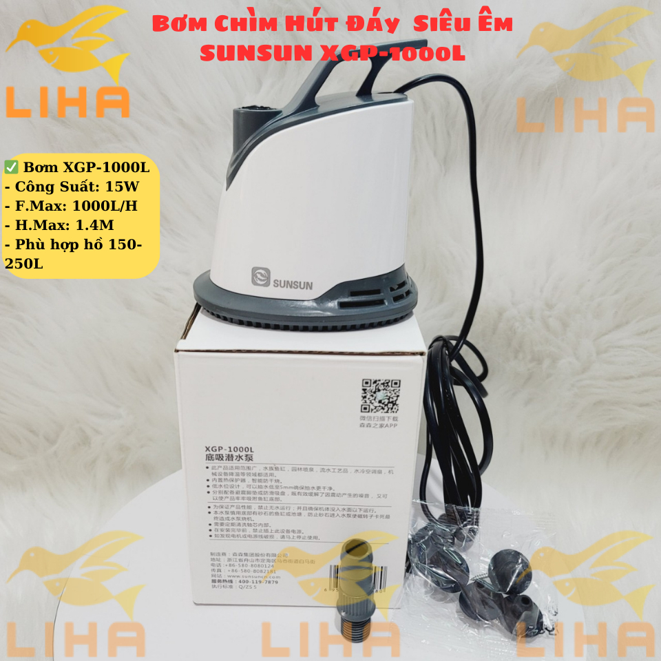 Máy Bơm Chìm Hút Đáy SUNSUN XGP - Bơm Hút Cặn Đáy Siêu Êm