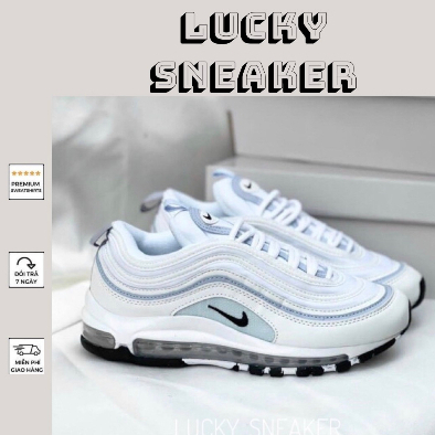 Giày Sneaker Air Max 97 Ghost Trắng Phản Quang Lai Au