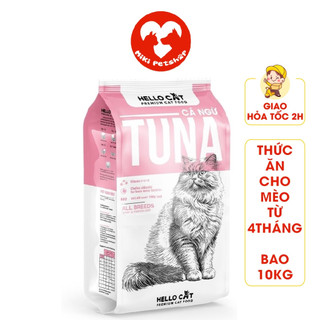 Thức ăn cho mèo hạt hello cat cho mèo từ 4 tháng bao 10kg - miki petshop