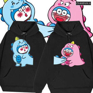 Áo khoác cặp đôi khủng long doremon hoodie form rộng C14HD.01.1