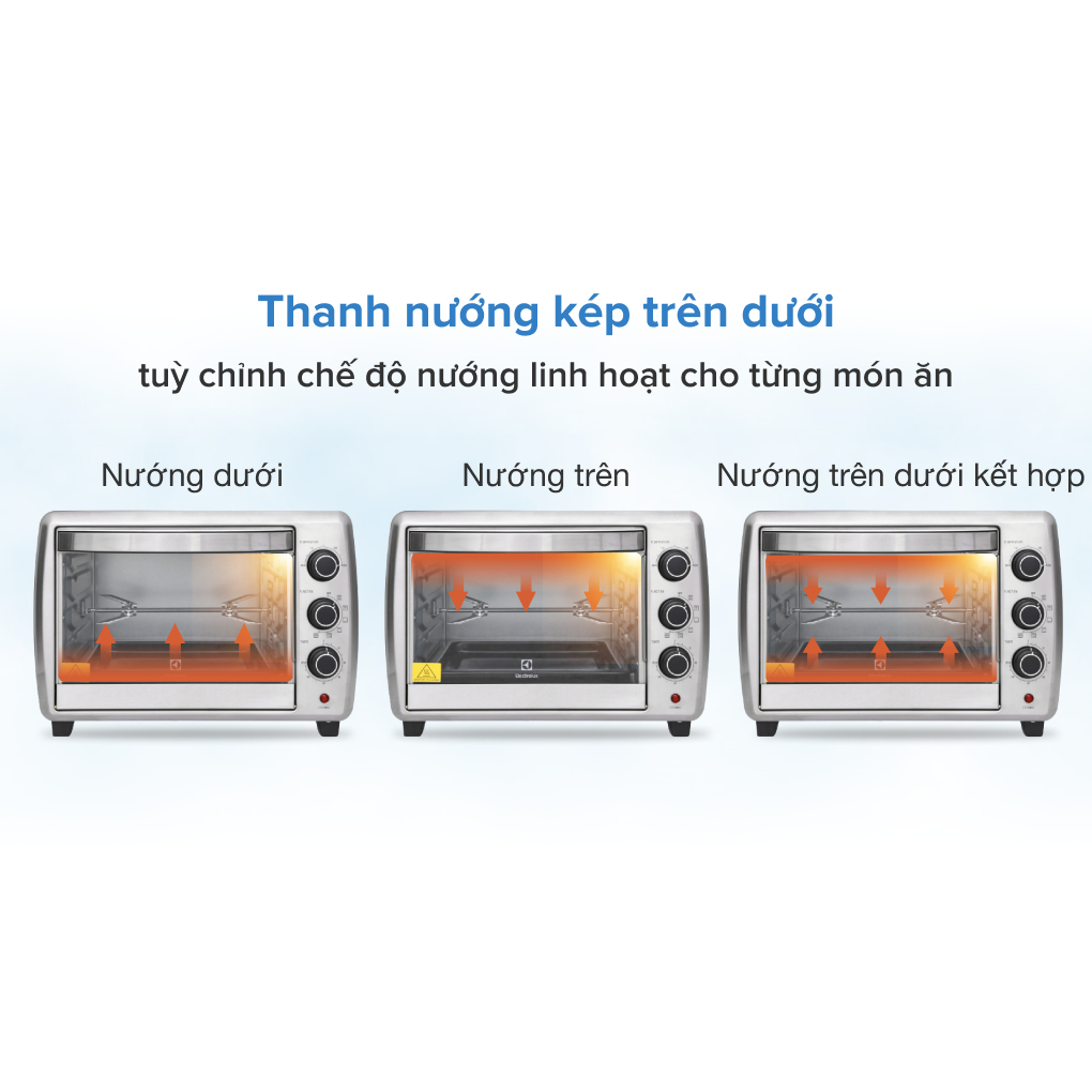 Lò nướng Electrolux EOT30MXC 30 lít-Chính Hãng 100% trưng bày đẹp 98-99% bảo hành 12 tháng