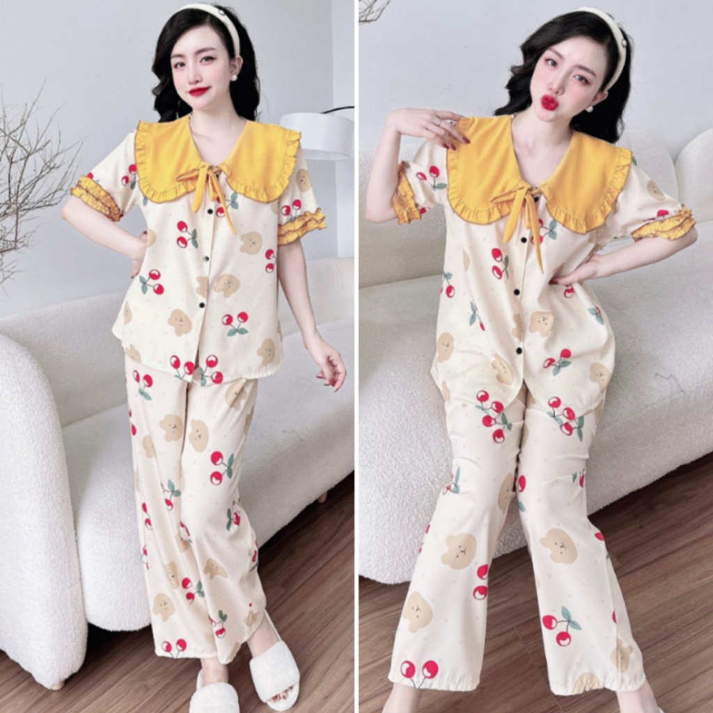 Đồ Bộ Ngủ Dài Lụa Nhật Pijama Bigsize 50-100kg Đồ Bộ Mặc Nhà