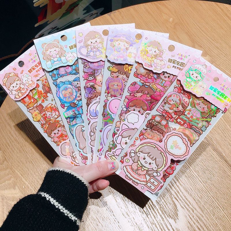 Túi 4 Tấm Sticker Bé Gái không thấm nước, đáng yêu cho bé gái