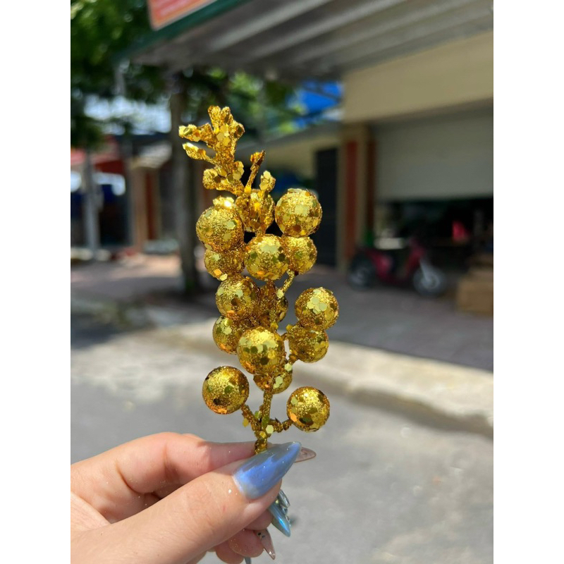 Trái sung kim tuyến trang trí tháp bánh tháp nước phụ kiện treo Tết