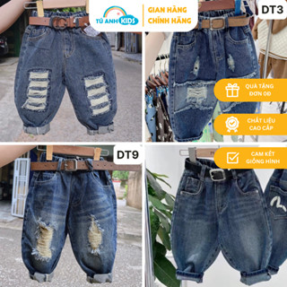Quần Jean bé trai dài phong cách cá tính, quần bò mềm, dáng dài cho bé 1-7 tuổi (9-24kg) nhiều mẫu mới về