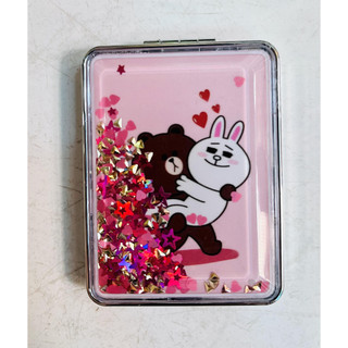 Gương mini 2 mặt bỏ túi phối kim tuyến bên ngoài - Giao hình ngẫu nhiên