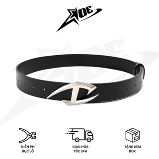 (Có sẵn) AOE STUDIO - Thắt lưng nam nữ da PU CATSSTAC dây nịt cao cấp logo I phong cách Y2K Unisex