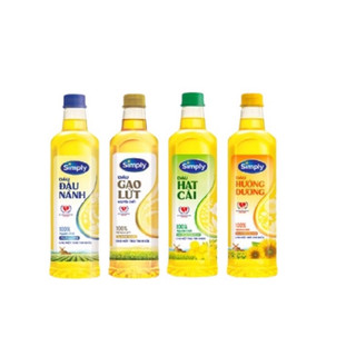 Dầu gạo lứt Simply chai 1 lít