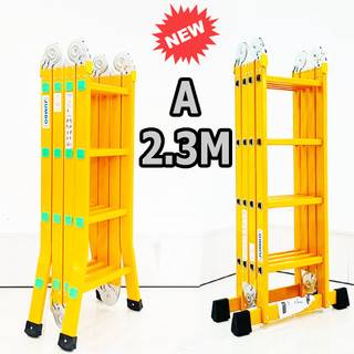 Thang nhôm gấp xếp 4 đoạn đa năng cao cấp JUMBO B204 , B304 chữ A 2m3, Tải trọng 300KG. Bảo hành 2 năm