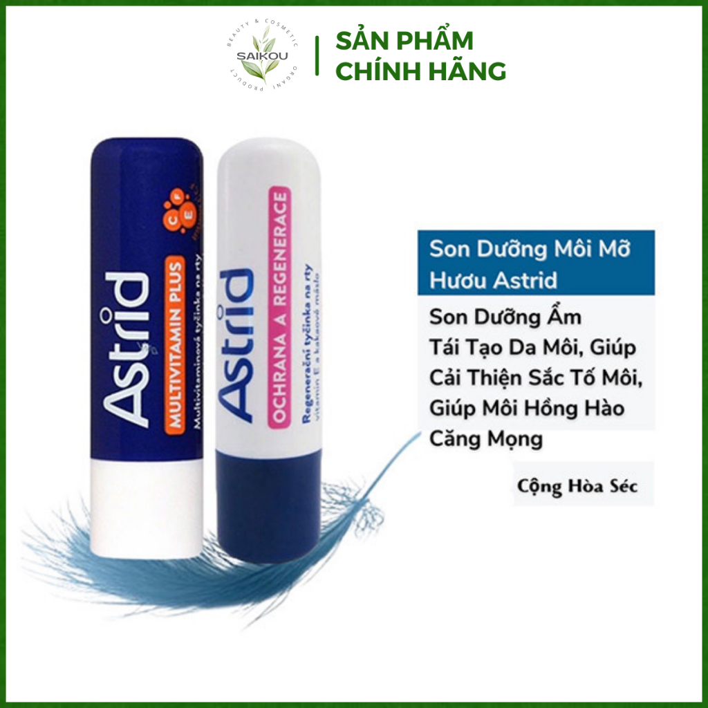 Son Dưỡng Astrid Tái Tạo Môi Từ Mỡ Hươu, Son Dưỡng Môi Astrid, Son Dưỡng Mỡ Hươu Astrid Saikou
