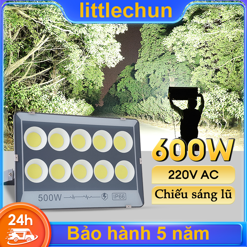 LC đèn pha led ngoài trời 500W 400W 300W 200W Siêu Sáng,Đèn Hắt Sân Vườn IP66 Chống thấm