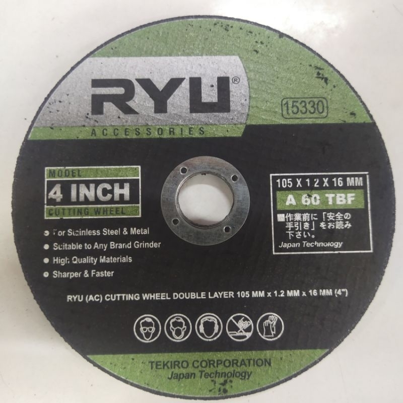 Đá cắt kim loại 100mm RYU Hàng Chính Hãng