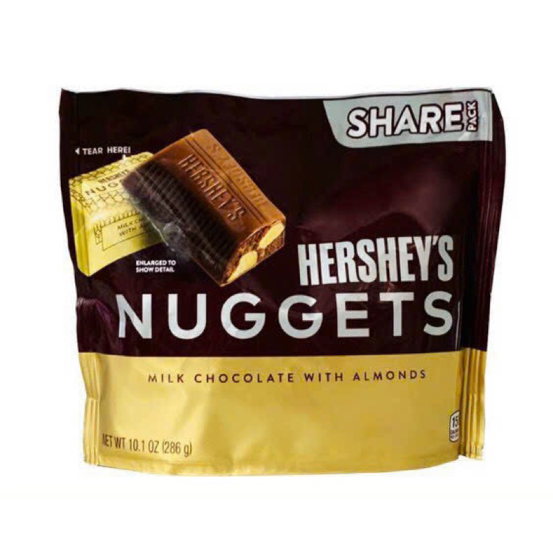 Kẹo Socola Hershey’s Nuggets Milk Chocolate With Almonds Mỹ