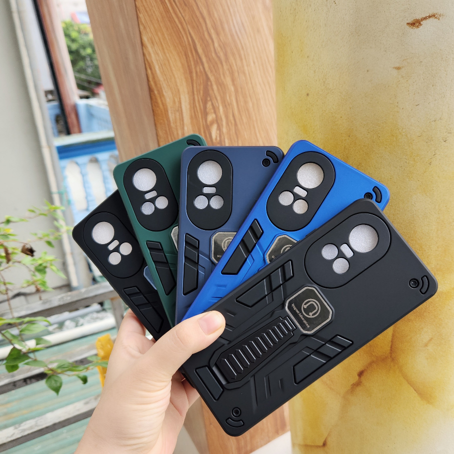 Ốp lưng Oppo Reno 10 5G / Reno 10 Pro 5G IRON chống sốc, chống va đập kèm giá đỡ điện thoại - phukienthutranghn