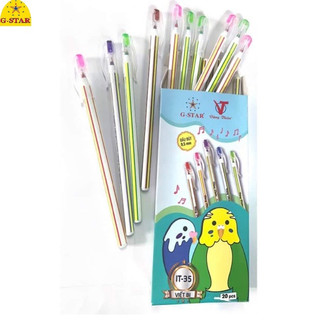 Combo 3 chiếc bút nến dài gstar vâng thiên it35 mực xanh/đen ngòi 0.5mm