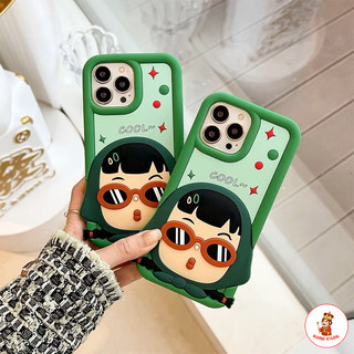 Ốp lưng iphone 11 12 13 14 Pro Max Xs Max hình cô bé dễ thương chất liệu silicon chống sốc chống va đập  PGNA