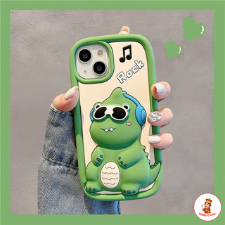 Ốp lưng iphone 11 12 13 14 Pro Max Xs Max hình khủng long Rock chất liệu silicon chống va đập  PGNA