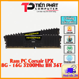  Ram DDR4 8GB Corsair Vengeance LPX 8GB - 16GB 3200MHz Chính hãng 
