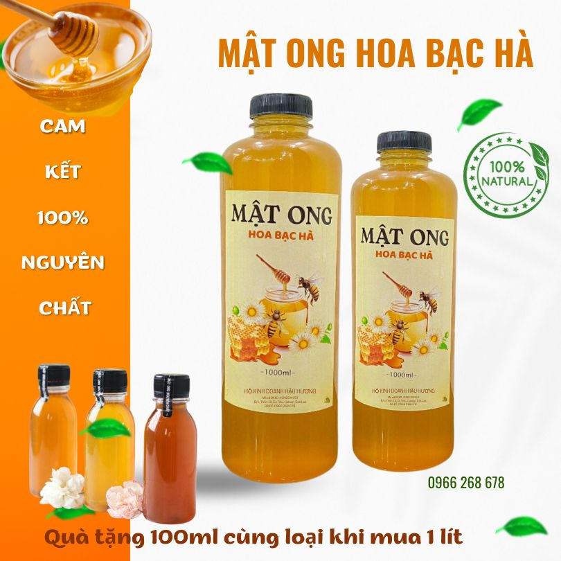 Mật Ong Bạc Hà Đồng Văn - Hà Giang, 100% Nguyên Chất