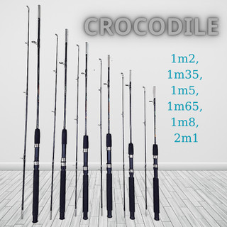 Cần 2 khúc đặc cắm crocodile, đủ size 1m2, 1m35, 1m5, 1m65, 1m8, 2m1, chất liệu nhựa thuỷ tinh