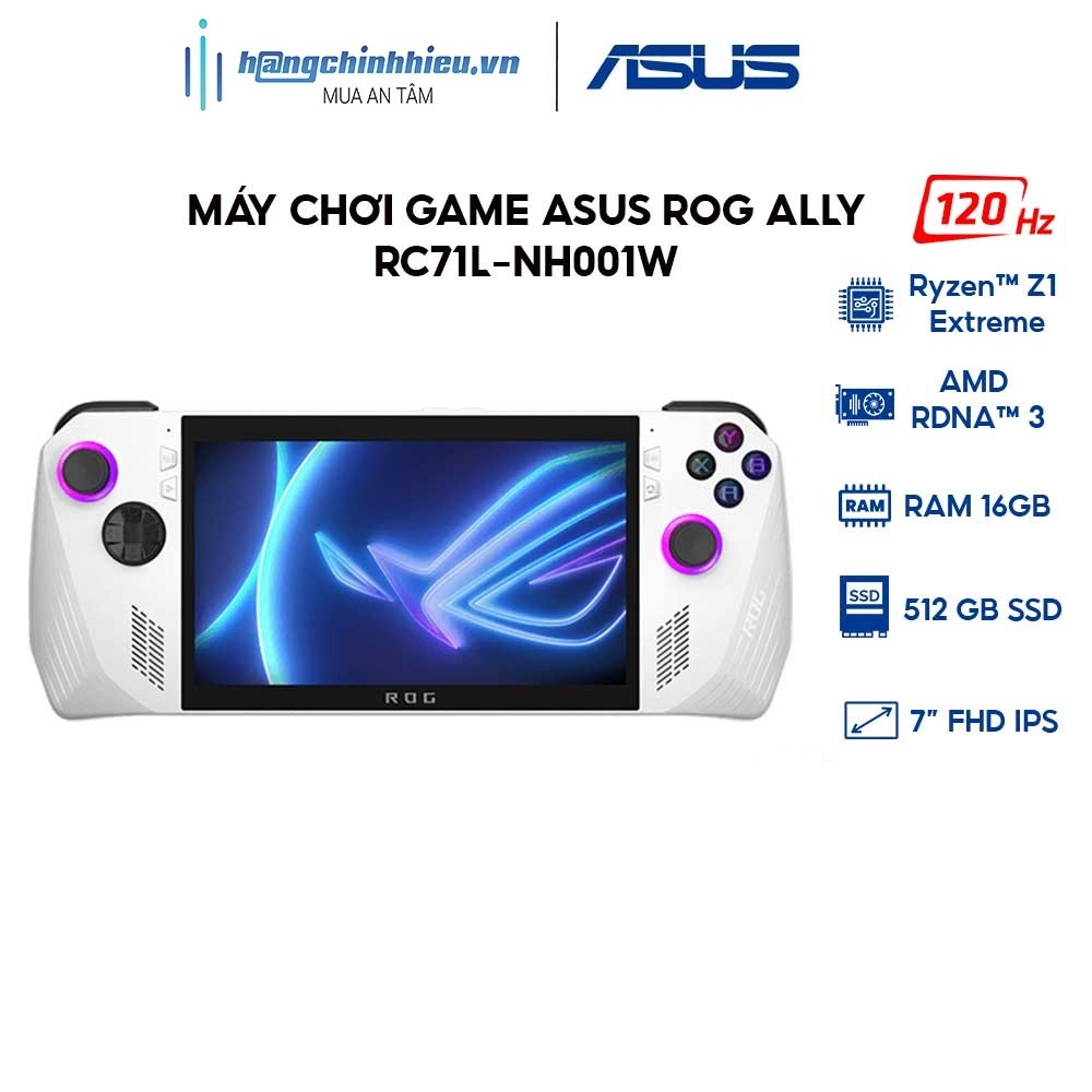 Máy tính mini chơi game ASUS ROG Ally RC71L-NH001W  AMD Ryzen™ Z1 Extreme | 16GB | 512GB | 7' FHD 120Hz