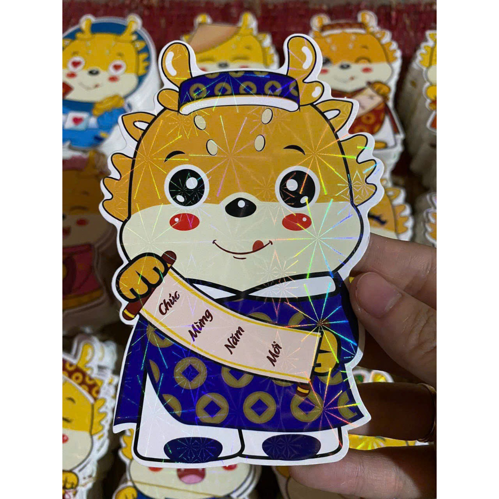 Combo 100 Bao Lì Xì Chibi, Bao Lì Xì Hoạt Hình Tết  Gáp Thìn Phản Quang, Lì Xì Chibi Hình  Mẫu Rồng Rễ Thương