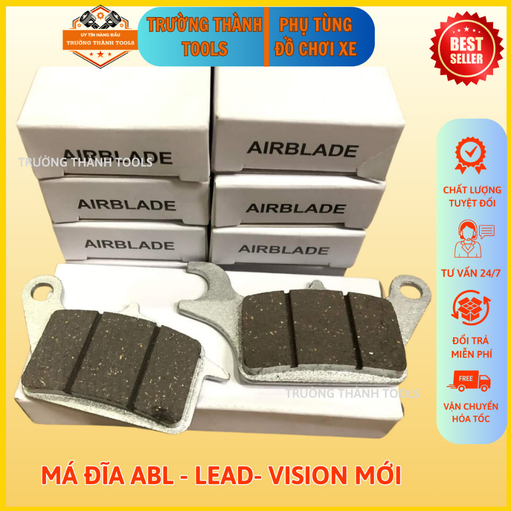 Má đĩa abl, Má phanh đĩa Nissin cho xe máy Honda ABL/Vision/Lead cao cấp - TRƯỜNG THÀNH TOOLS