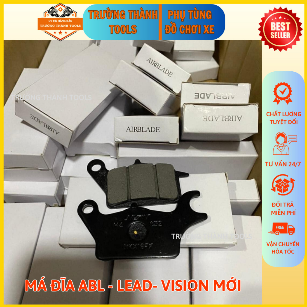 Má đĩa abl, Má phanh đĩa Nissin cho xe máy Honda ABL/Vision/Lead cao cấp - TRƯỜNG THÀNH TOOLS