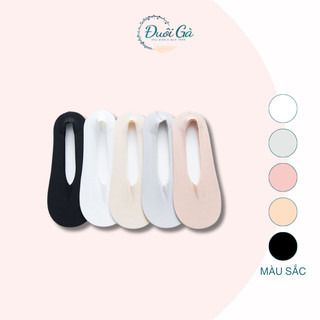 Set Tất Lười Nữ 5 Đôi Đuôi Gà 2 kiểu chất lụa mềm mịn thoáng mát ôm chân chống tuột gót  - LUOINU