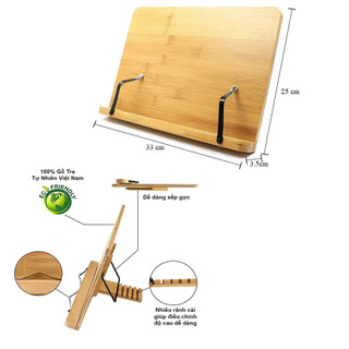 Giá đọc sách gỗ, giá đỡ đa năng, kệ đỡ ipad, giá sách chống cận thị, kệ đọc sách kinh nặng, giá đỡ tranh